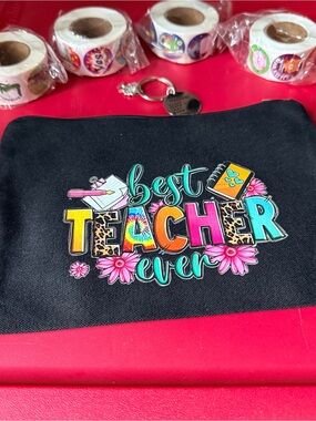 Teacher pouch & stickers